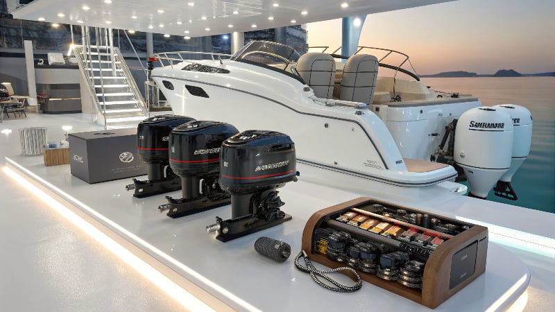 Surface-finished outdoor metal parts for marine and exterior hardware