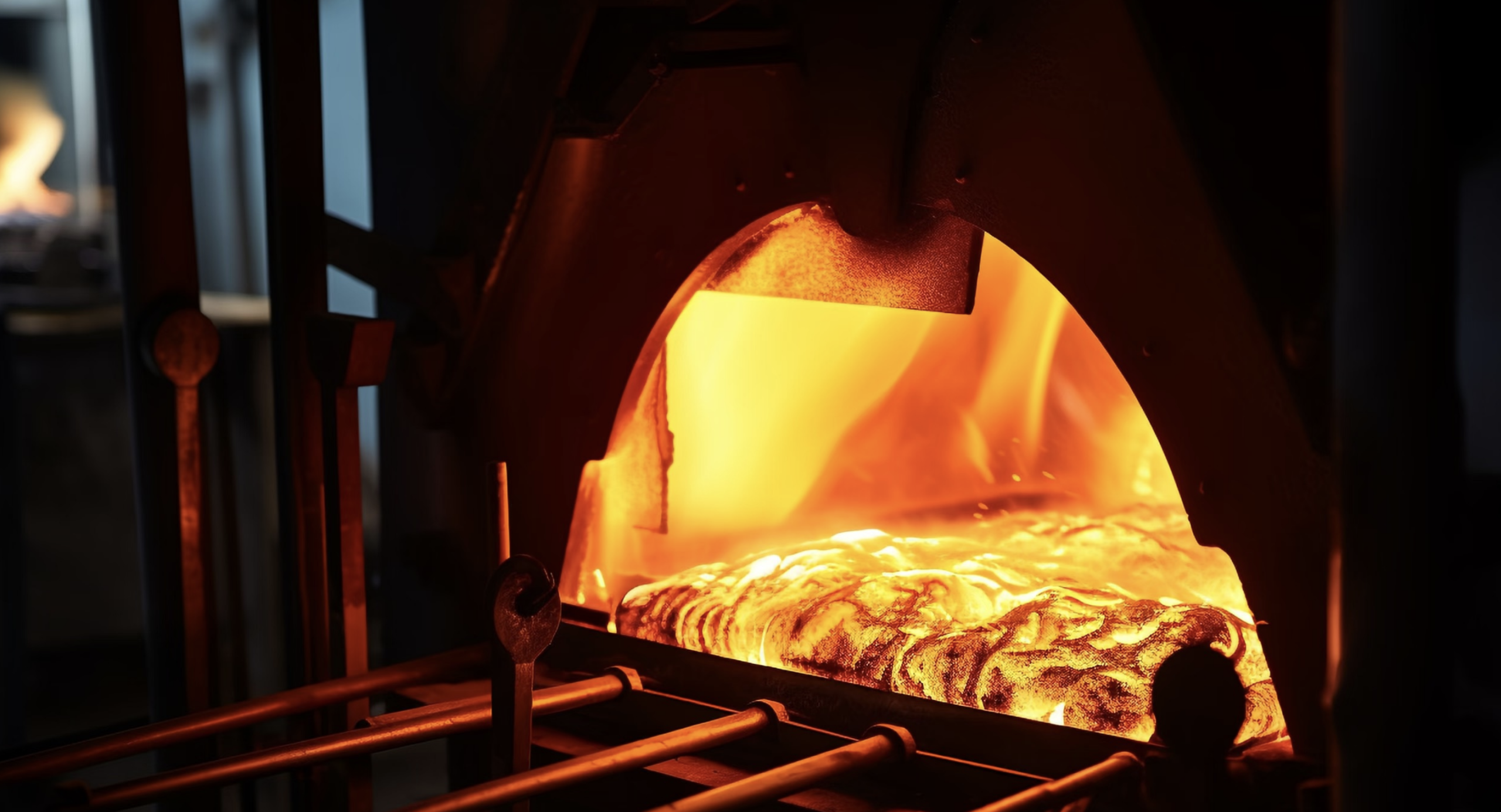 Industrial induction hardening process of metal components