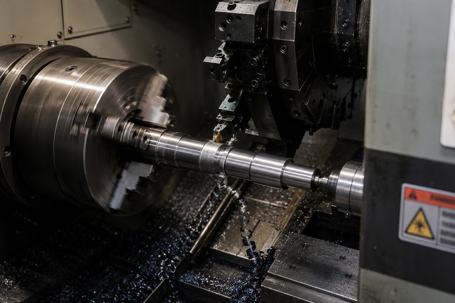 CNC turning process for custom machined parts