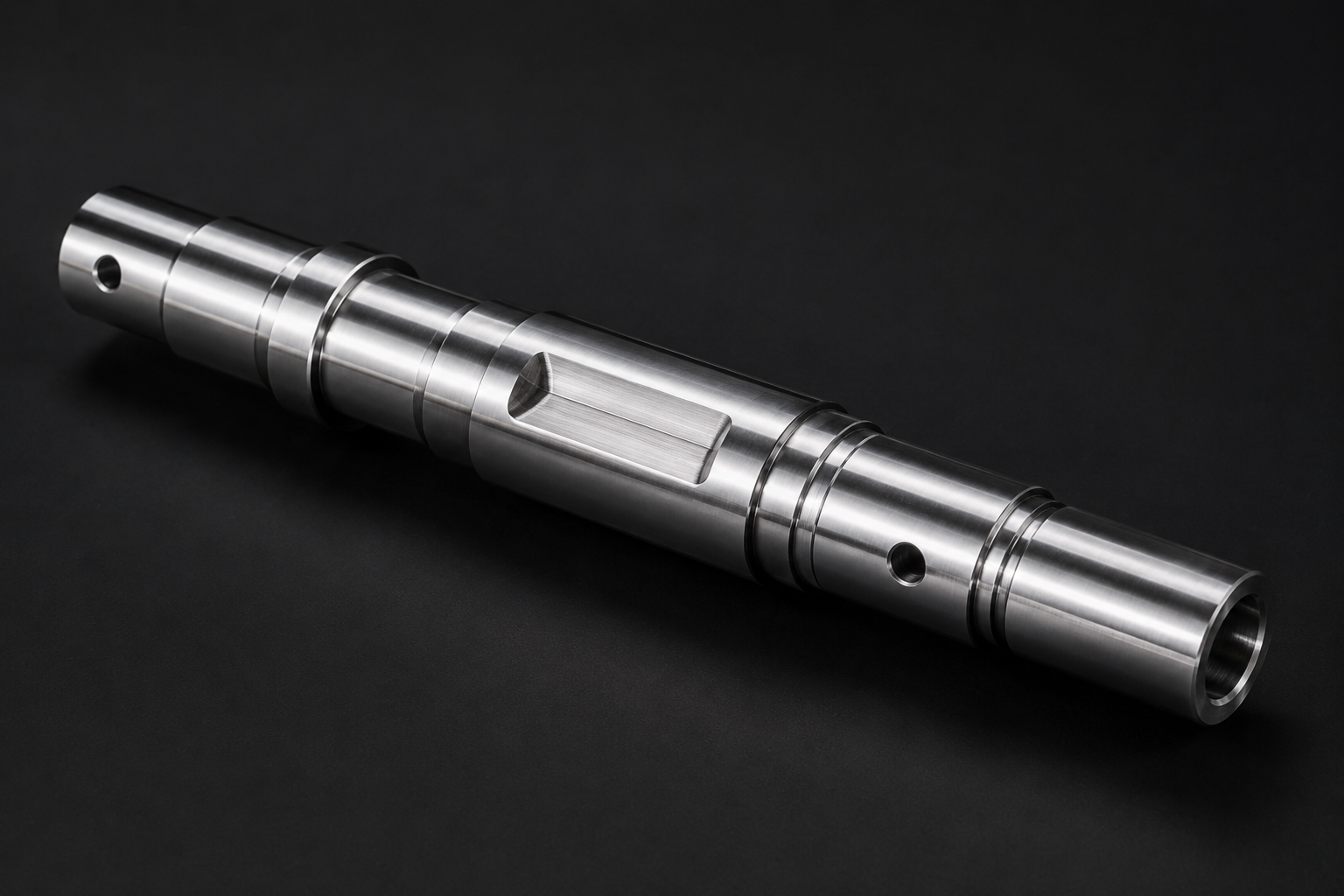 Finished CNC machined shaft project case