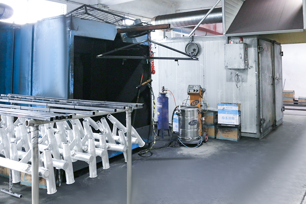 NBFEIYU powder coating workshop for finished metal parts