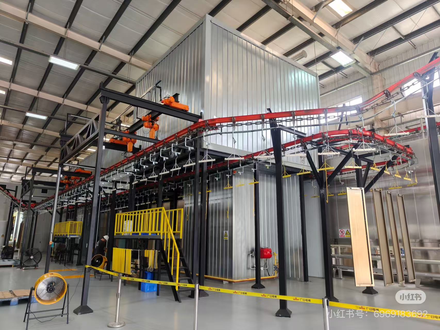 NBFEIYU powder coating workshop conveyor line for finished metal parts