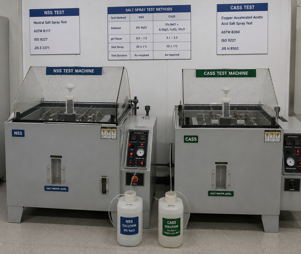 Surface finish testing equipment used for coated and anodized OEM parts