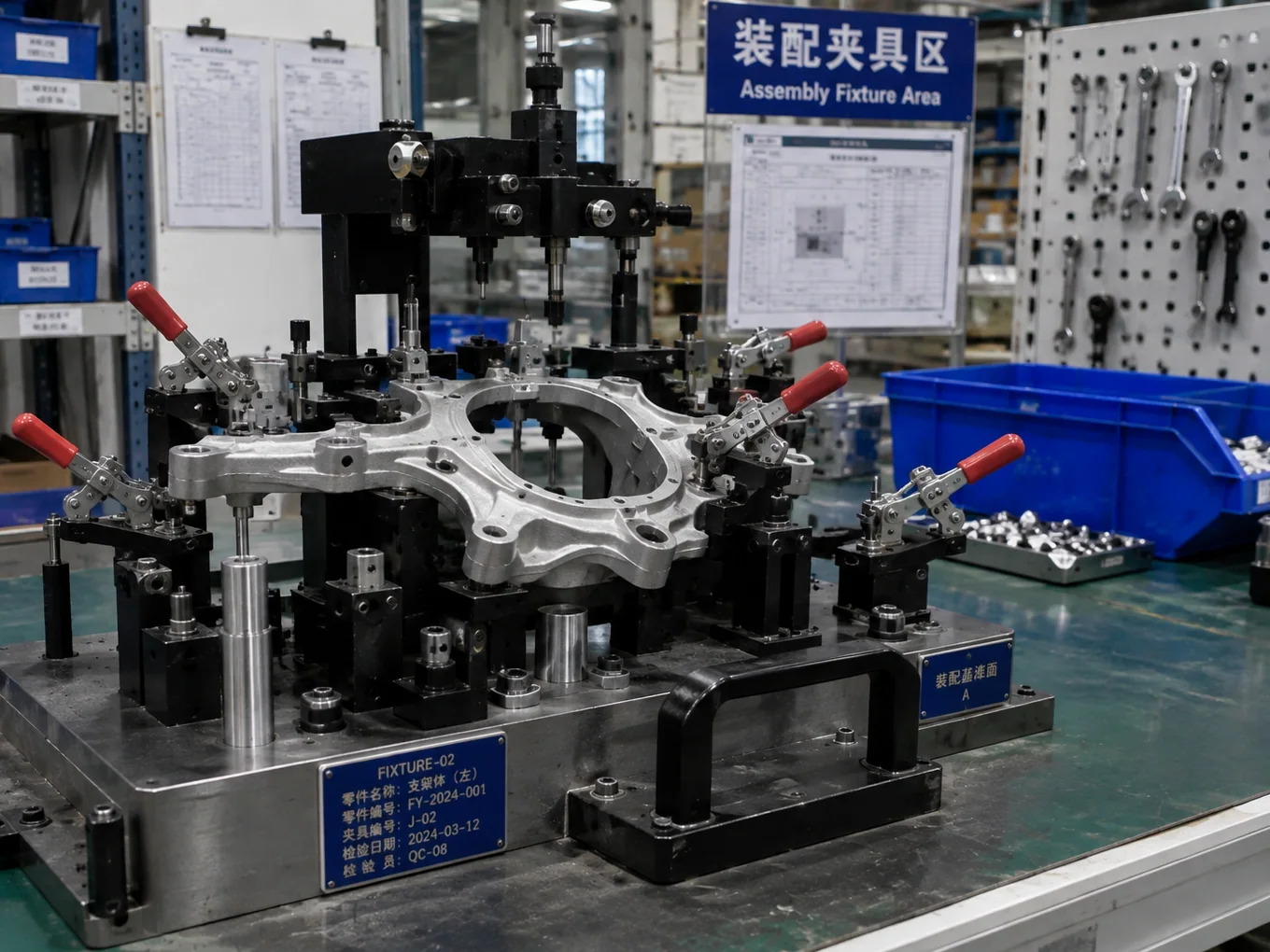 Assembly fixture for repeatable positioning of a cast component at NBFEIYU