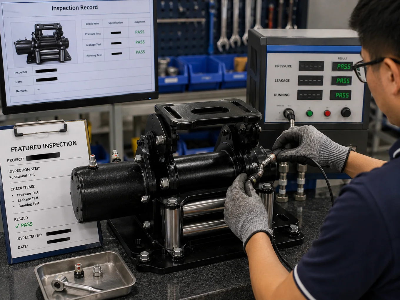 Functional inspection of a complete mechanical assembly at NBFEIYU